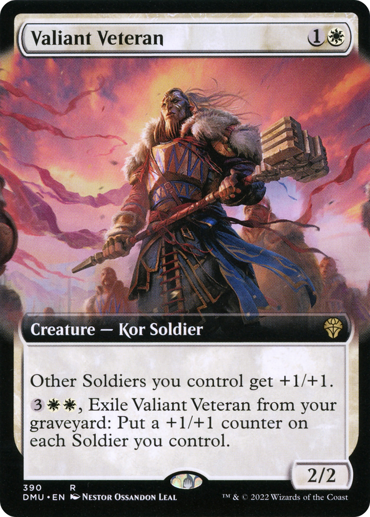 Valiant Veteran (Extended Art) (DMU-390)  - Dominaria United: (Extended Art)