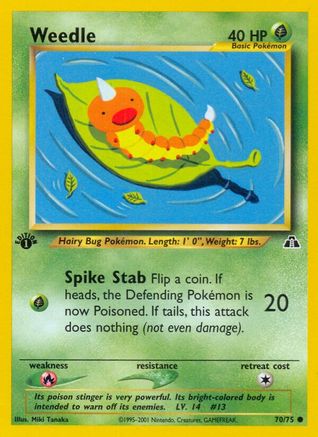 Weedle 070/75  - 1st Edition Neo Discovery - Common