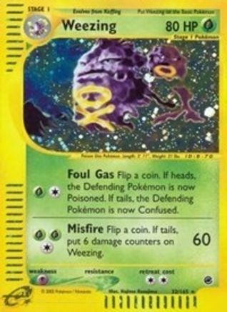Weezing (32) 032  - Reverse Holofoil Expedition - Holo Rare