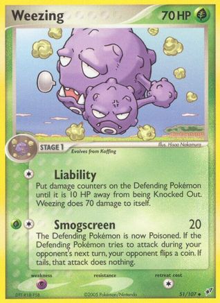 Weezing 051  - Reverse Holofoil Deoxys - Uncommon