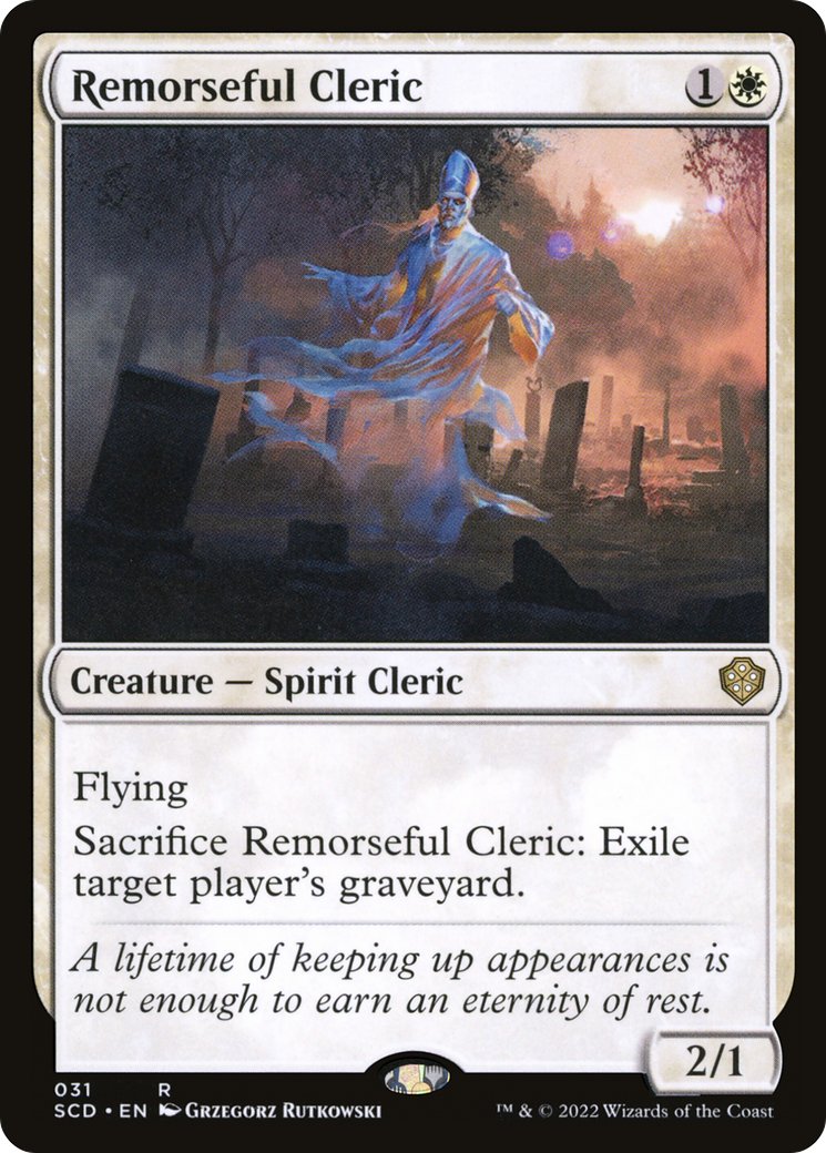 Remorseful Cleric (SCD-031)  - Starter Commander Decks