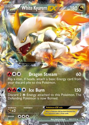 White Kyurem EX 101/113  - Holofoil Legendary Treasures - Ultra Rare