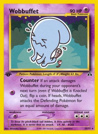 Wobbuffet (35) 035/75  - 1st Edition Neo Discovery - Rare