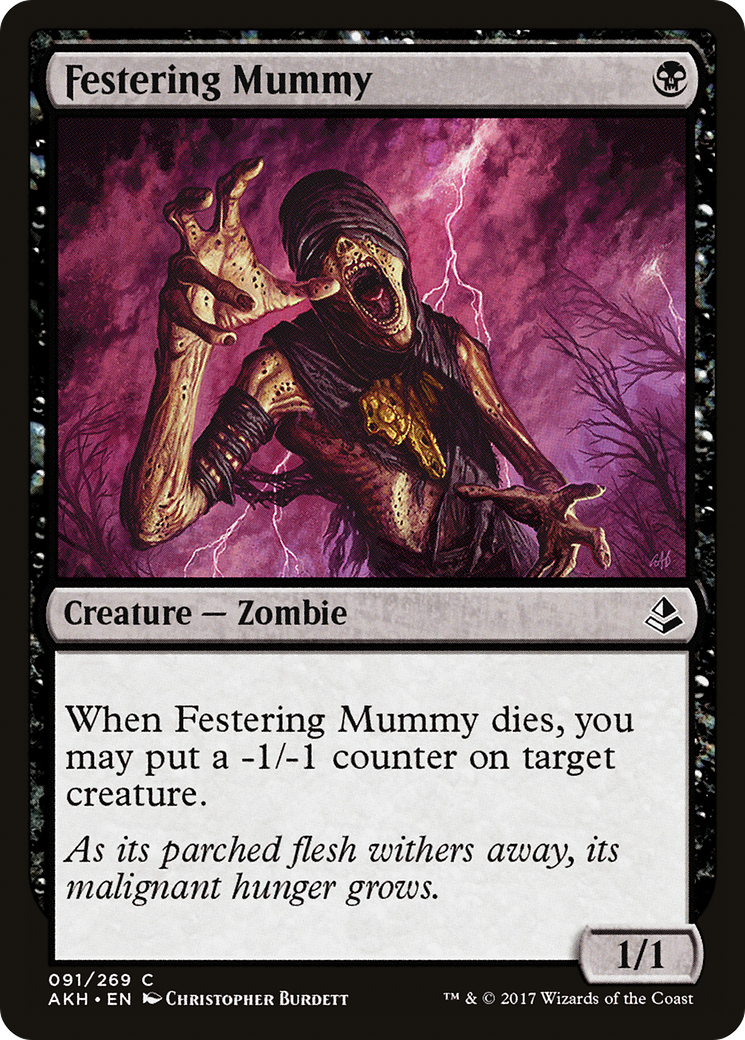 Festering Mummy (AKH-091) - Amonkhet Foil