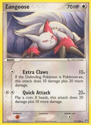 Zangoose 021  Emerald - Rare