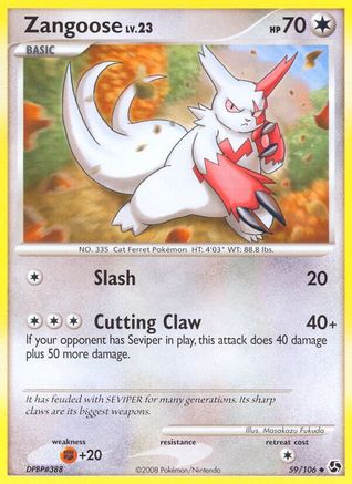 Zangoose 059  - Reverse Holofoil Great Encounters - Uncommon