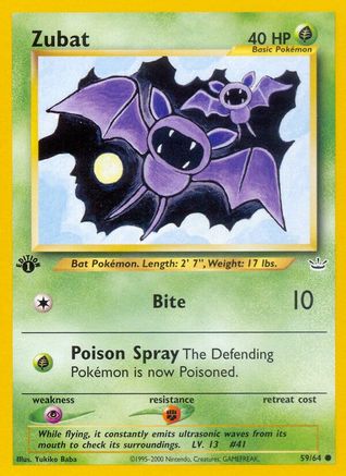 Zubat 059/64  - 1st Edition Neo Revelation - Common