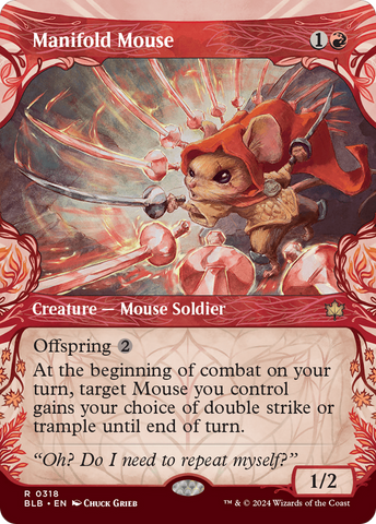 Manifold Mouse (Showcase) (BLB-318) - Bloomburrow: (Showcase) (Borderless) Foil