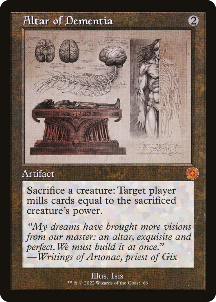 Altar of Dementia (Schematic) (BRR-066)  Foil - The Brothers' War Retro Artifacts