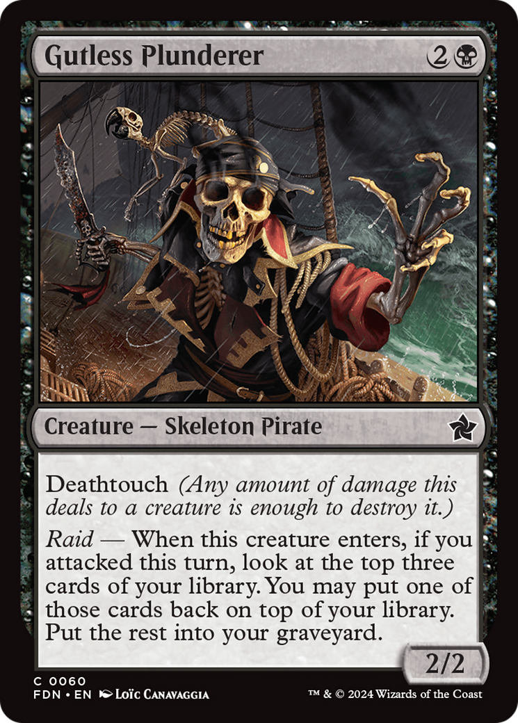 Gutless Plunderer (FDN-060)  Foil - Foundations