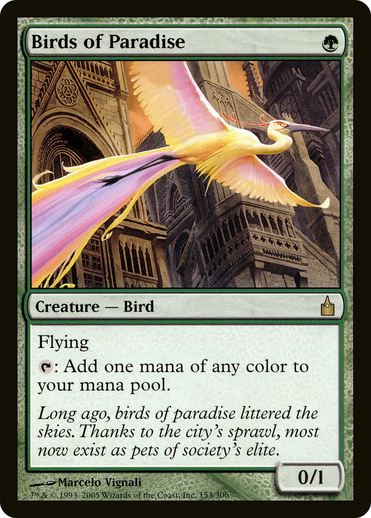 Birds of Paradise (RAV-153)  Foil - Ravnica: City of Guilds