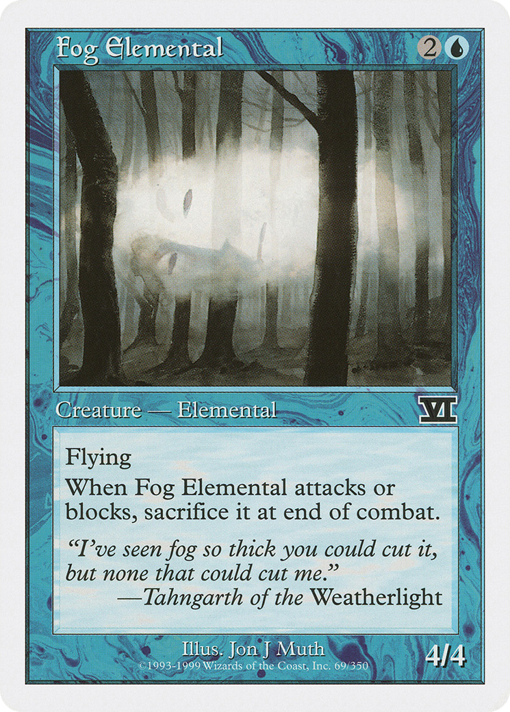 Fog Elemental (6ED-069)  - Classic Sixth Edition