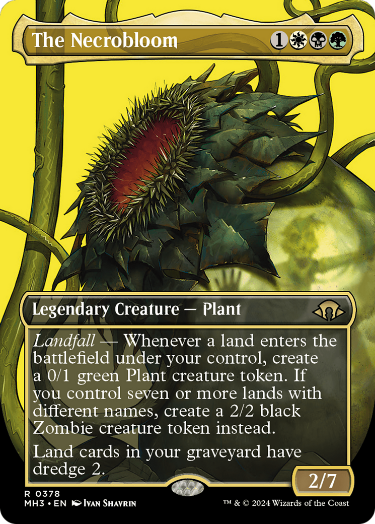 The Necrobloom (Borderless) (MH3-378)  Foil - Modern Horizons 3