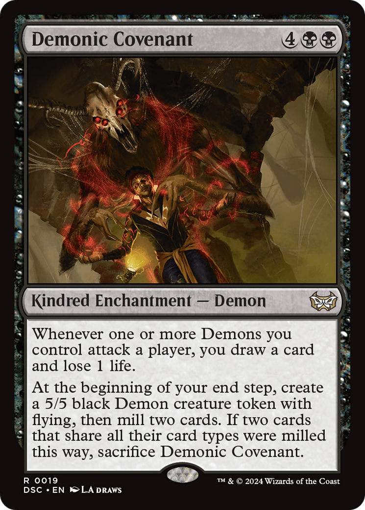 Demonic Covenant (DSC-019)  - Duskmourn: House of Horror Commander