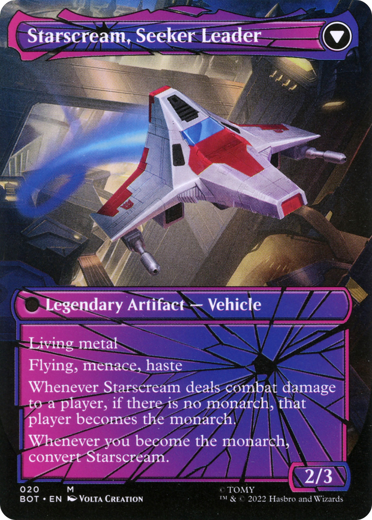 Starscream, Power Hungry (Shattered Glass) (BOT-020) - Transformers: (shatteredglass, convertdfc) (Borderless) Foil