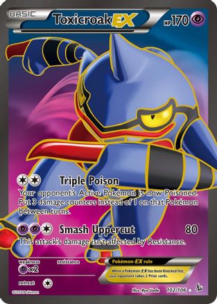 Toxicroak EX (Full Art) 102/106 - Holofoil XY  Flashfire