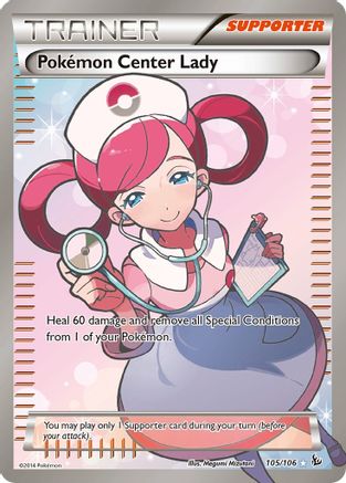 Pokemon Center Lady (Full Art) 105/106 - Holofoil XY  Flashfire