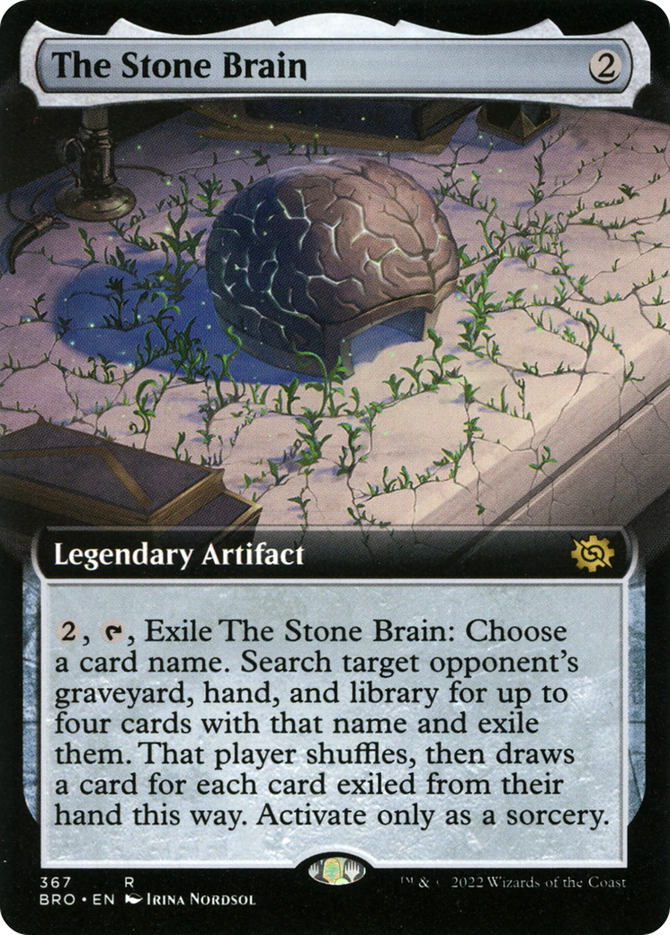 The Stone Brain (Extended Art) (BRO-367)  Foil - The Brothers' War: (Extended Art)