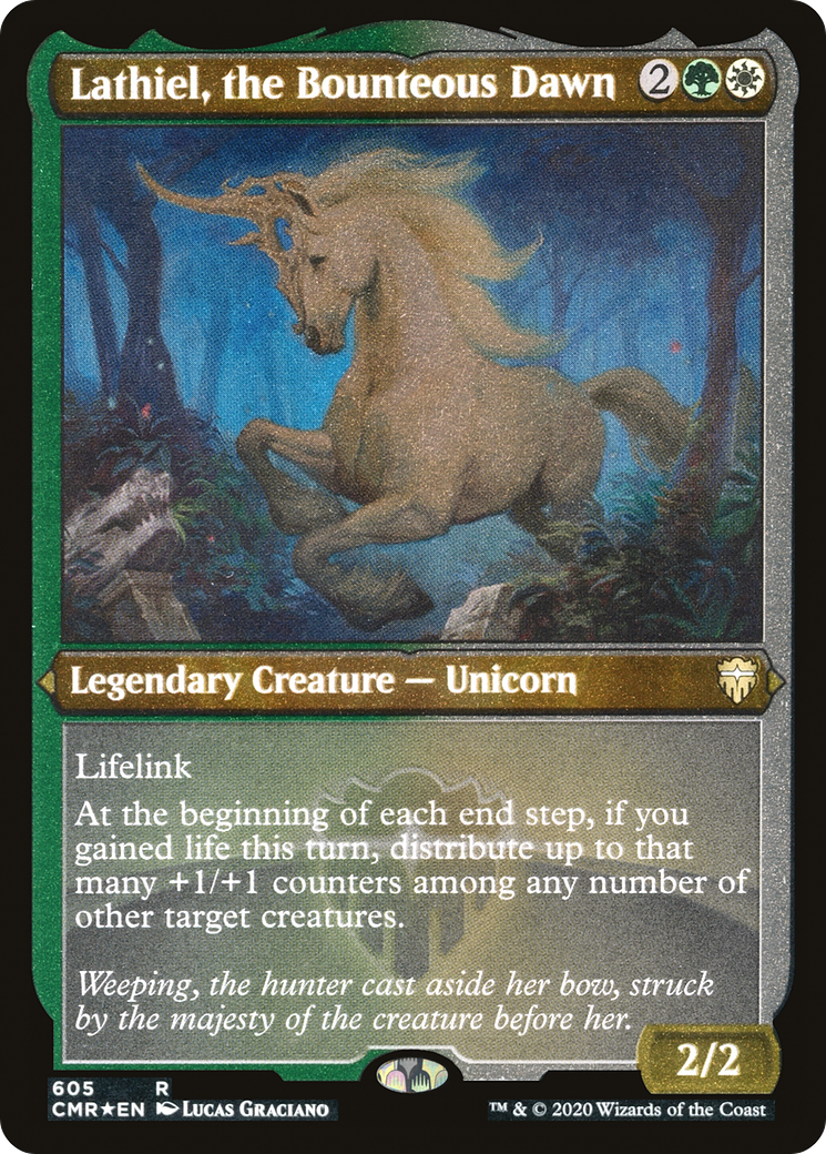 Lathiel, the Bounteous Dawn (Foil Etched) (CMR-605)  Foil - Commander Legends