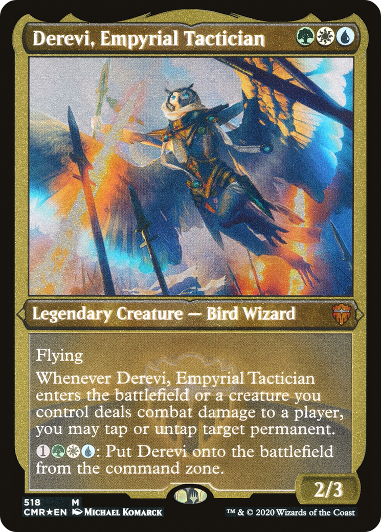 Derevi, Empyrial Tactician (Foil Etched) (CMR-518)  Foil - Commander Legends
