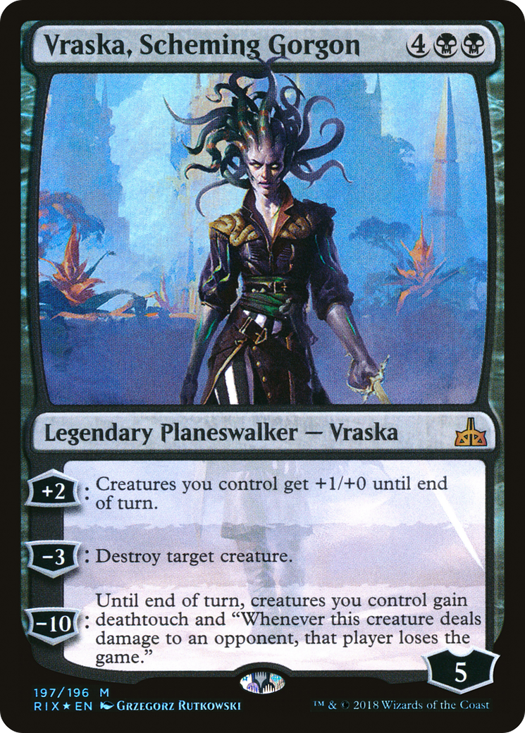 Vraska, Scheming Gorgon (RIX-197) - Rivals of Ixalan Foil