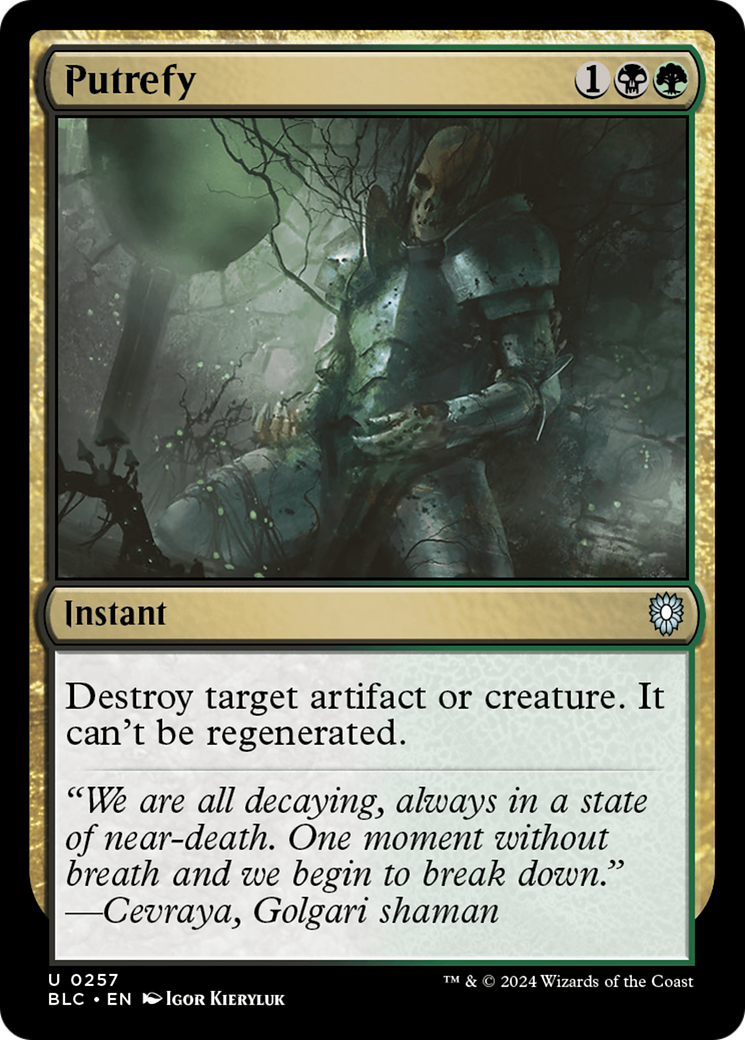 Putrefy (BLC-257)  - Bloomburrow Commander