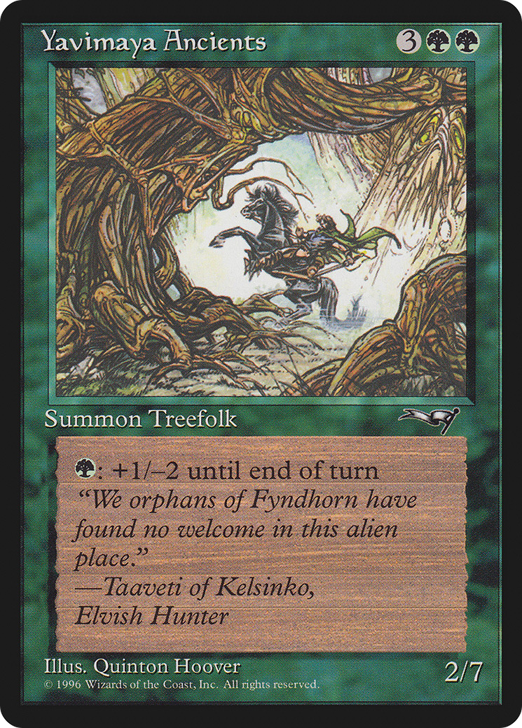 Yavimaya Ancients (Rearing Horse) (ALL-092)  - Alliances