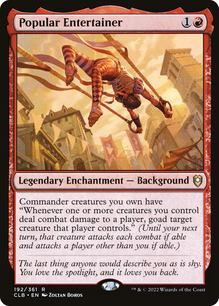 Popular Entertainer (CLB-192)  Foil - Commander Legends: Battle for Baldur's Gate