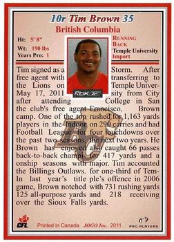 2011 Jogo CFL  Rookies
