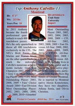 2011 Jogo CFL  Short Prints