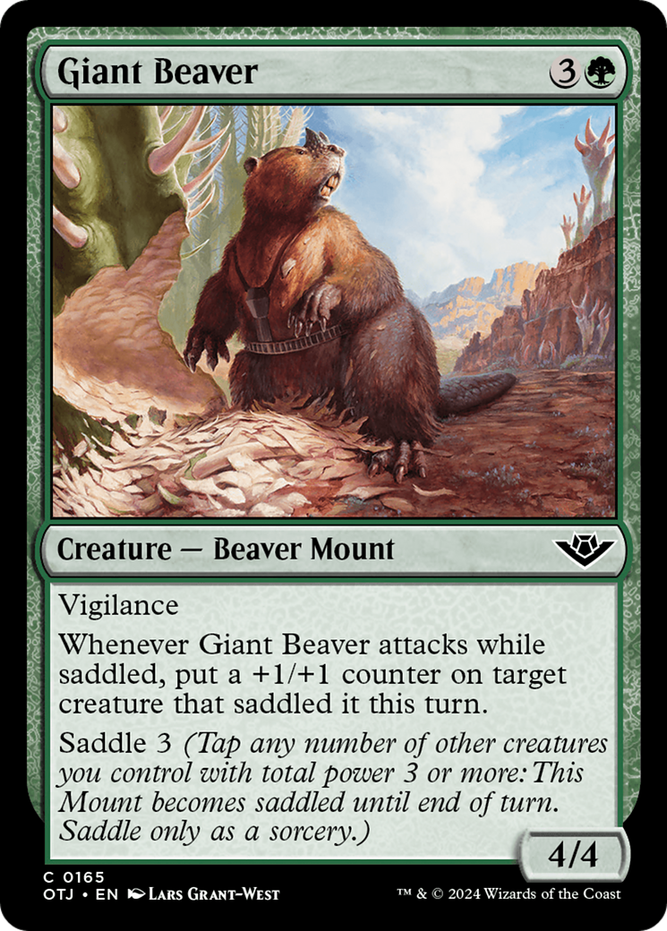 Giant Beaver (OTJ-165)  Foil - Outlaws of Thunder Junction