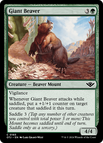 Giant Beaver (OTJ-165)  Foil - Outlaws of Thunder Junction