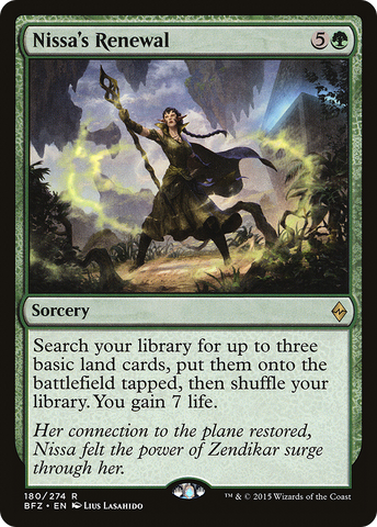 Nissa's Renewal (BFZ-180)  - Battle for Zendikar