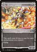 Sky-Blessed Samurai (Showcase) (NEO-314)  Foil - Kamigawa: Neon Dynasty: (Showcase)