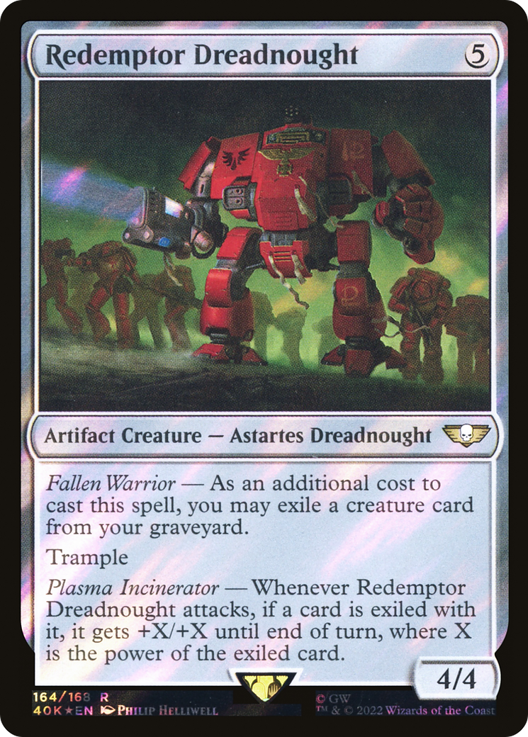 Redemptor Dreadnought (Surge Foil) (40K-164) - Warhammer 40,000 Commander Foil