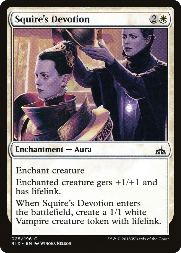 Squire's Devotion (RIX-025)  Foil - Rivals of Ixalan