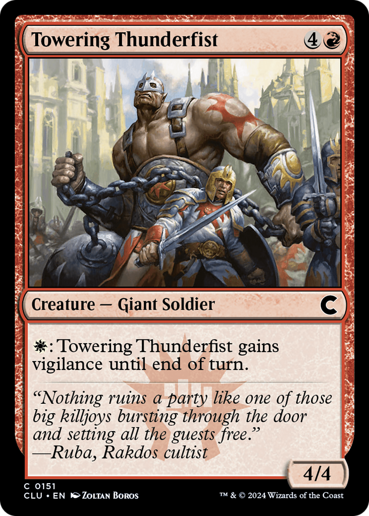 Towering Thunderfist (CLU-151)  - Ravnica: Clue Edition