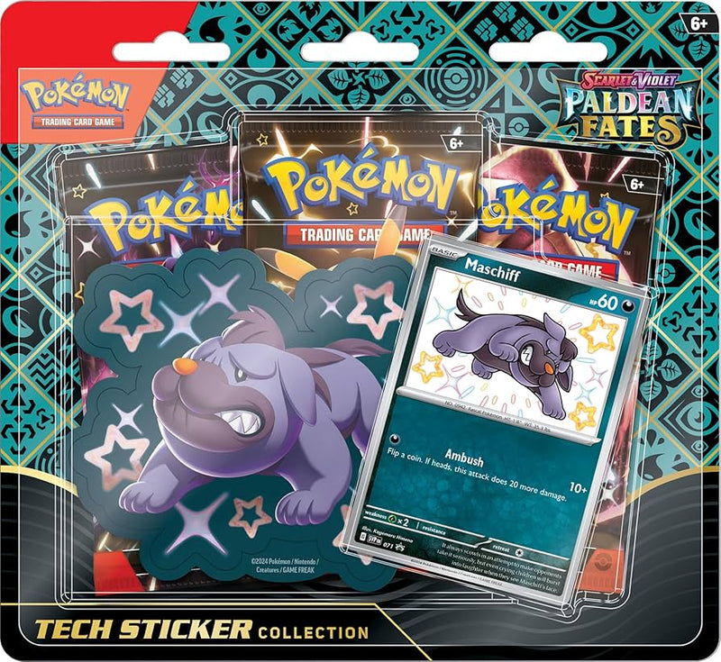 Pokemon Scarlet & Violet: Paldean Fates Tech Sticker Collection - Maschiff