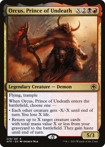 Orcus, Prince of Undeath (AFR-229)  Foil - Adventures in the Forgotten Realms