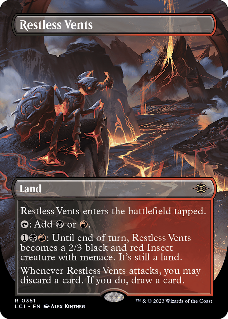 Restless Vents (Borderless) (LCI-351)  Foil - The Lost Caverns of Ixalan