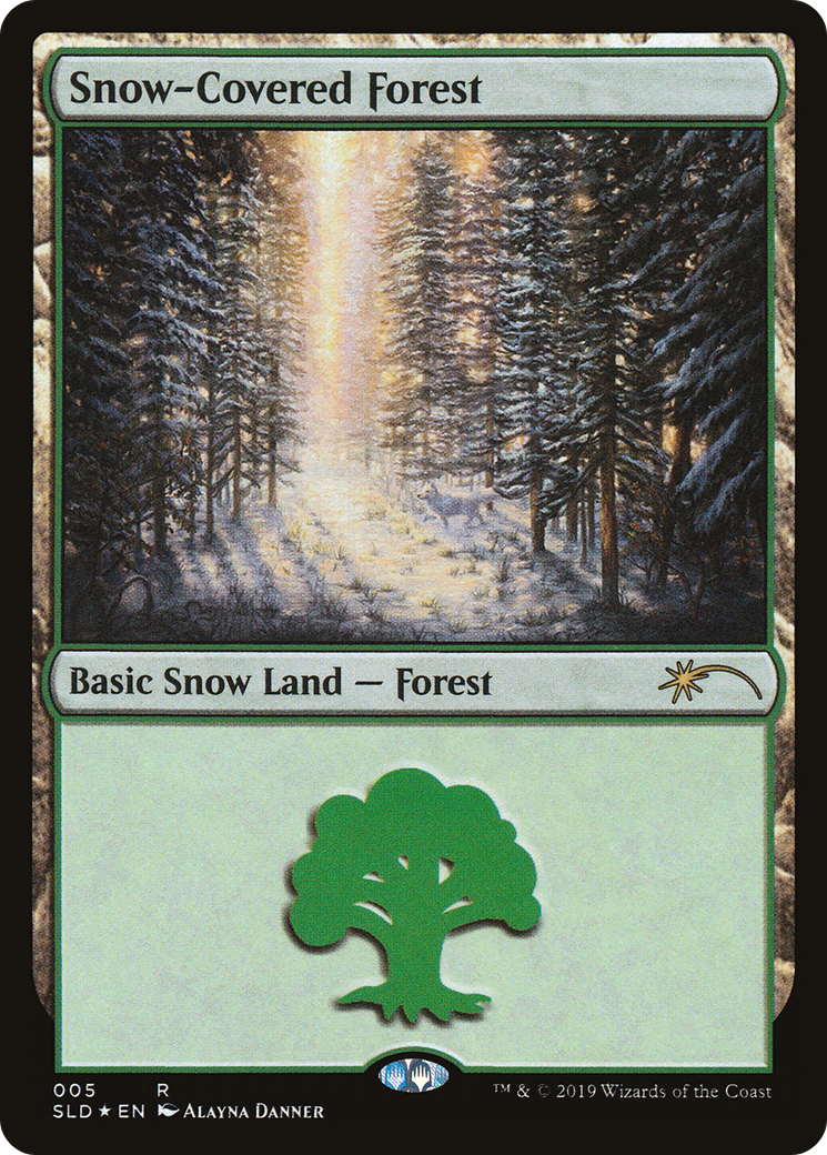 Snow-Covered Forest (5) (SLD-005)  Foil - Secret Lair Drop