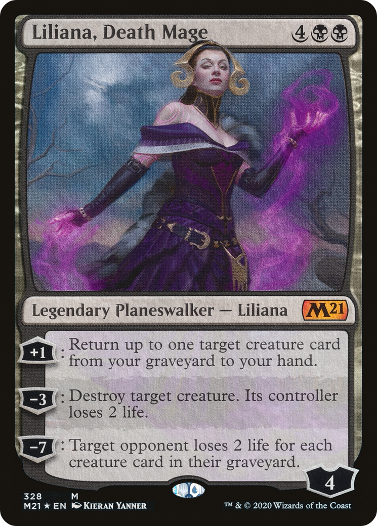 Liliana, Death Mage (M21-328)  Foil - Core Set 2021