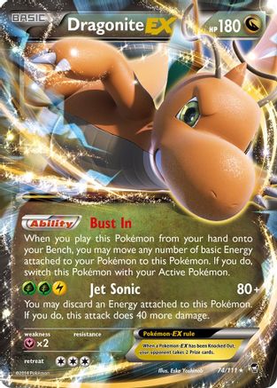 Dragonite EX 074/111  - Holofoil XY  Furious Fists - Ultra Rare