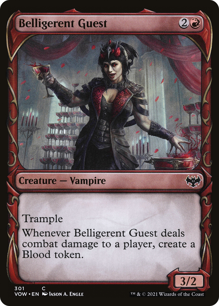 Belligerent Guest (Showcase) (VOW-301)  Foil - Innistrad: Crimson Vow: (Showcase)