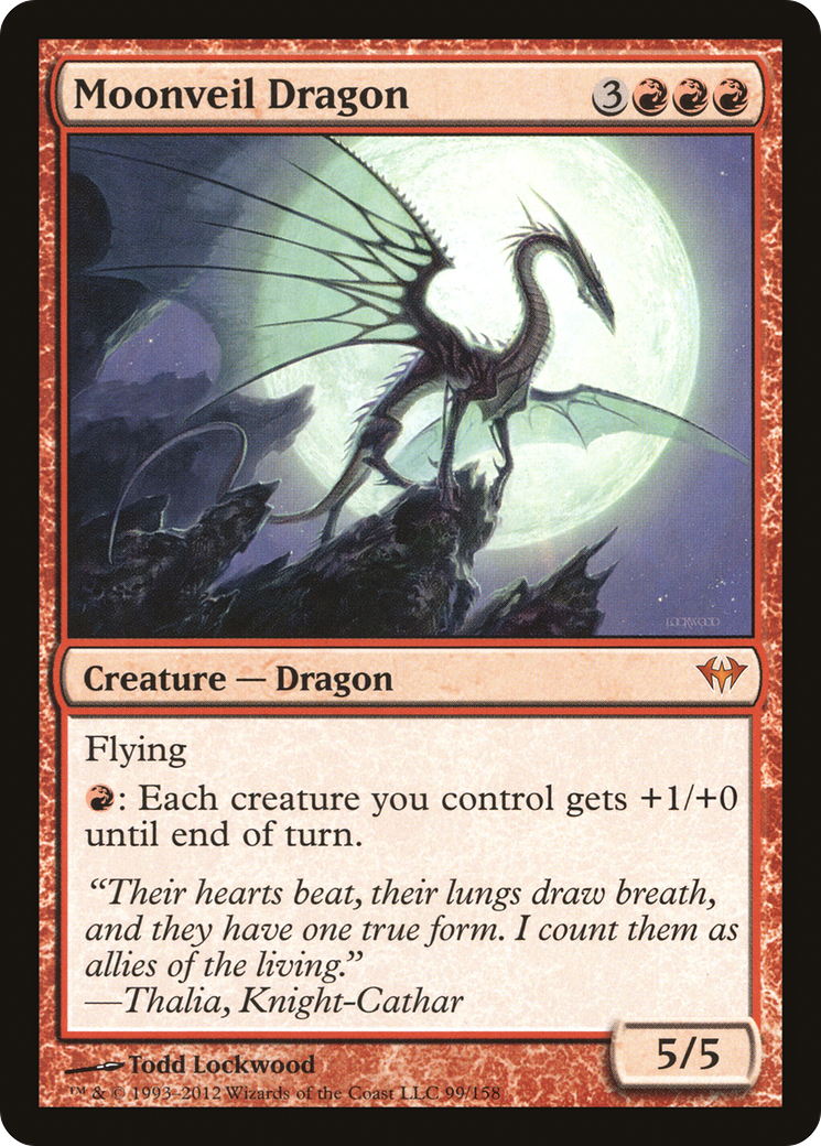 Moonveil Dragon (DKA-099)  Foil - Dark Ascension