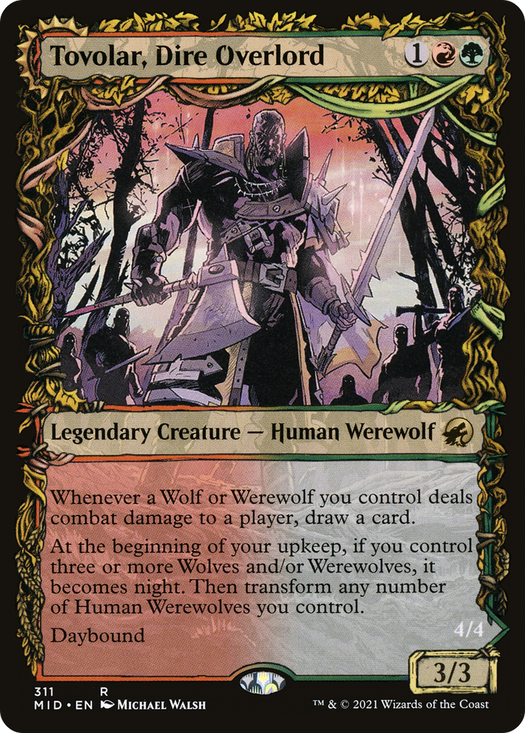 Tovolar, Dire Overlord (Showcase) (MID-311)  - Innistrad: Midnight Hunt: (Showcase, Double Faced Transform)