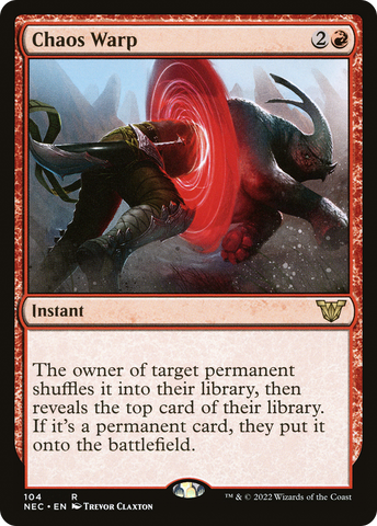 Chaos Warp (NEC-104)  - Neon Dynasty Commander