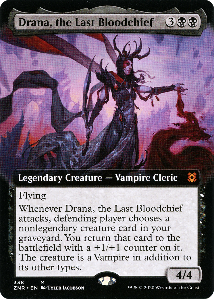 Drana, the Last Bloodchief (Extended Art) (ZNR-338)  Foil - Zendikar Rising