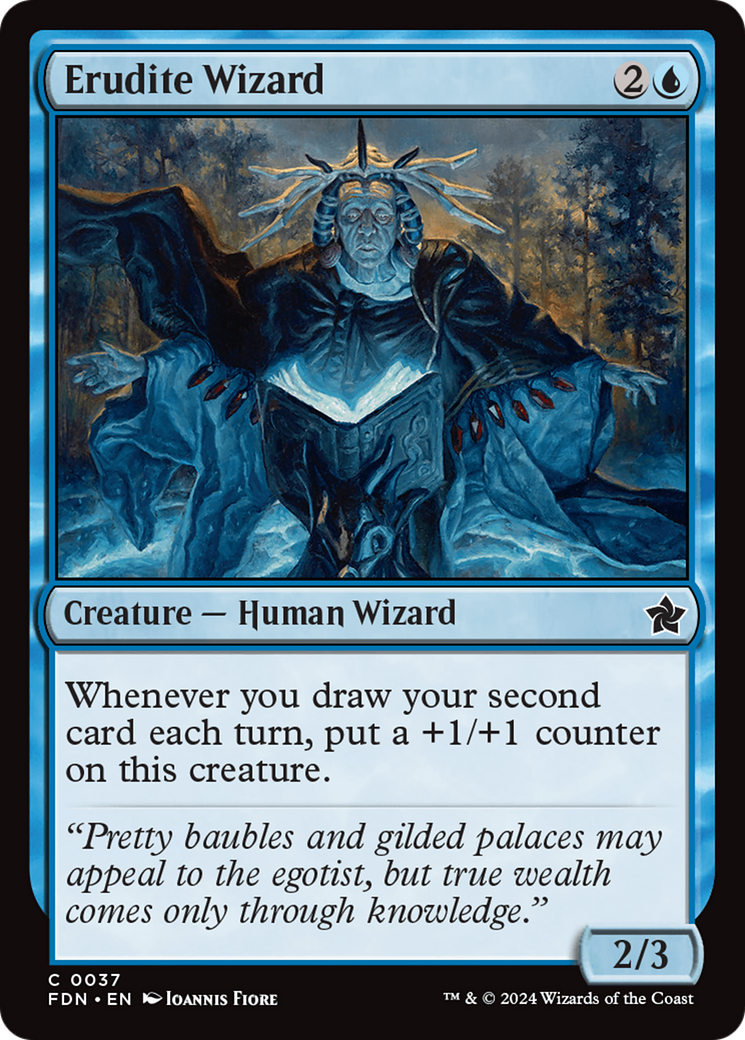 Erudite Wizard (FDN-037)  Foil - Foundations