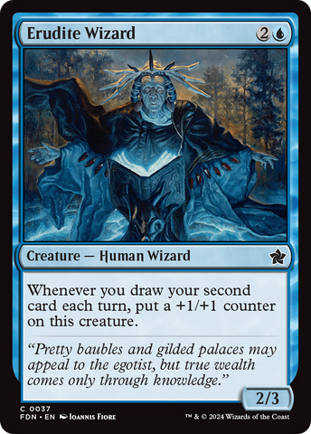 Erudite Wizard (FDN-037)  Foil - Foundations